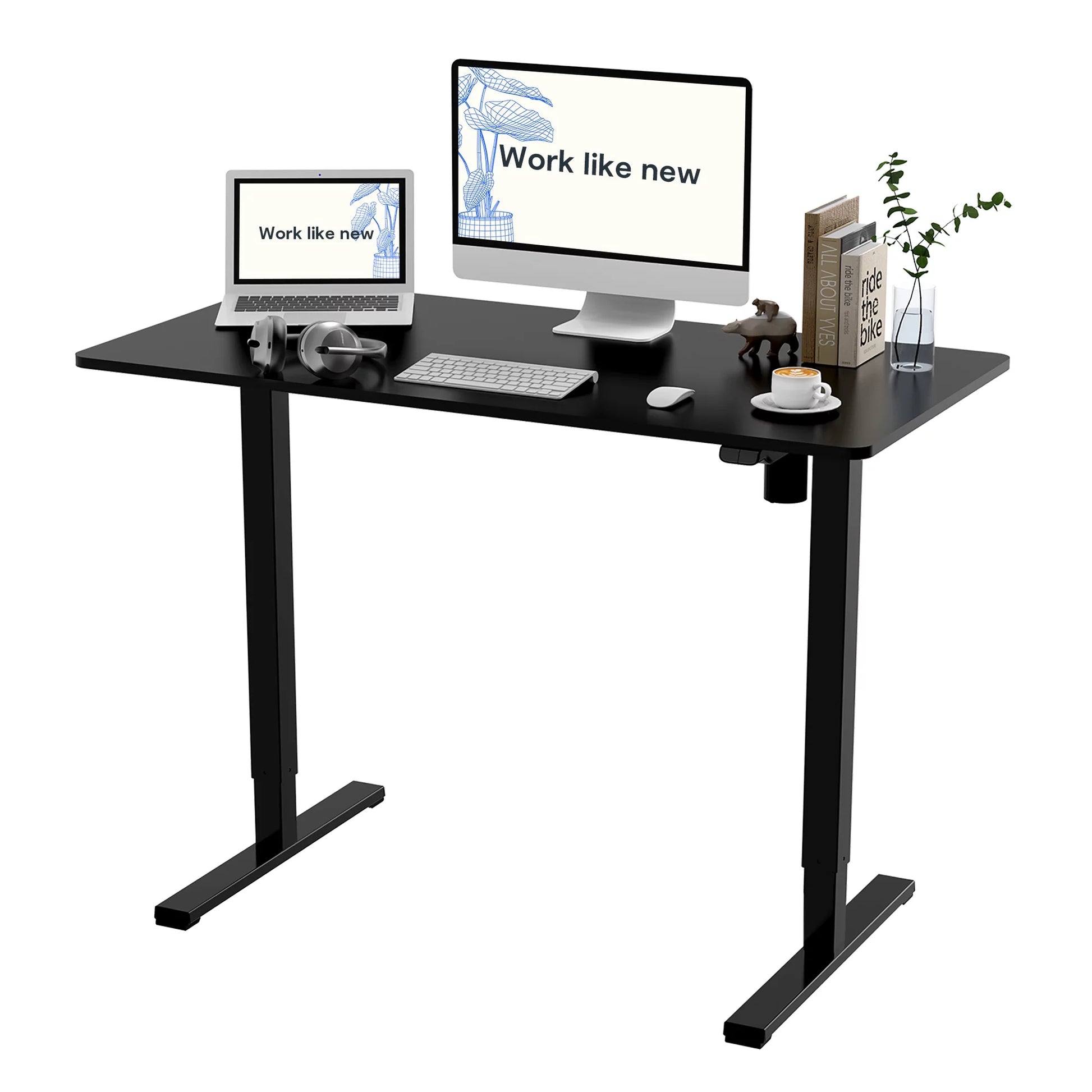 FLEXISPOT 40"X24" Home Office Height Adjustable Standing Desk Black Computer Desk